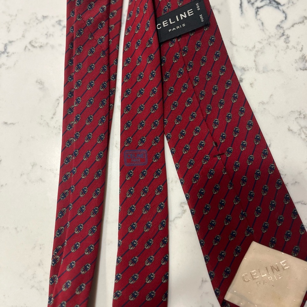 CELINE Paris Silk Tie